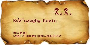 Kőszeghy Kevin névjegykártya